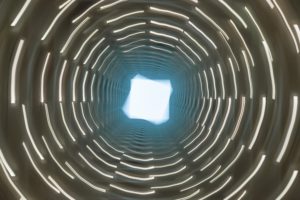 Photo of a spiraling vortex